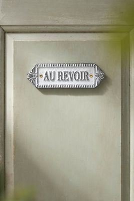 Au Revoir Iron Sign