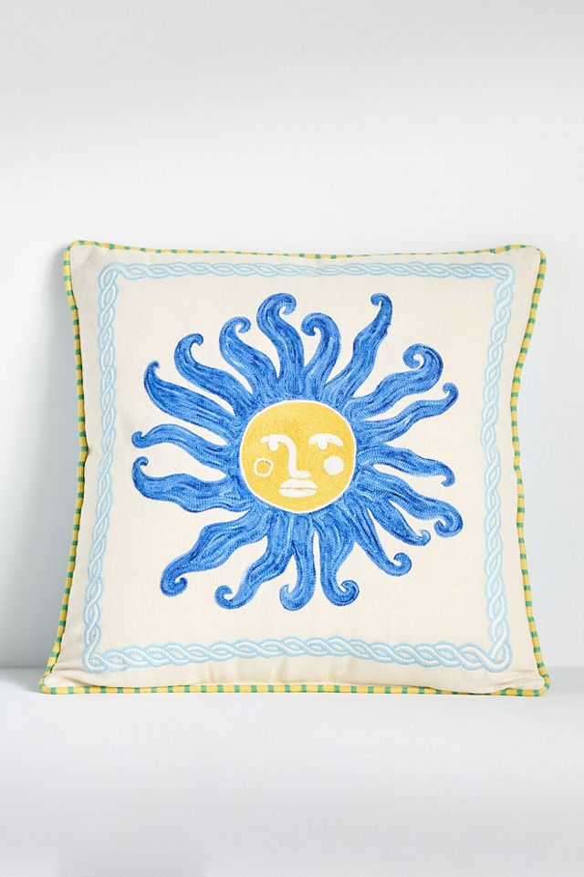 Soula Embroidered Indoor/Outdoor Pillow #1