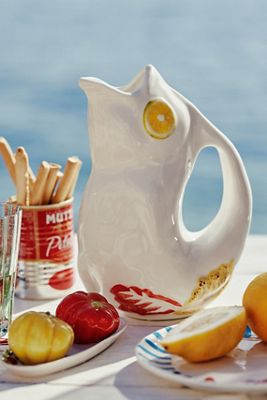 Micola Stoneware Fish Pitcher