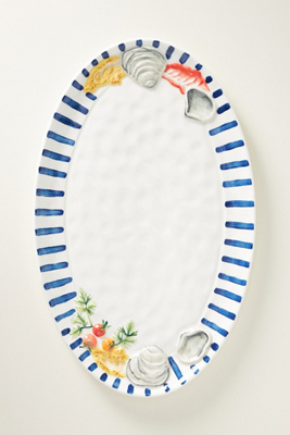 Anthropologie Micola Oval Stoneware Serving Platter