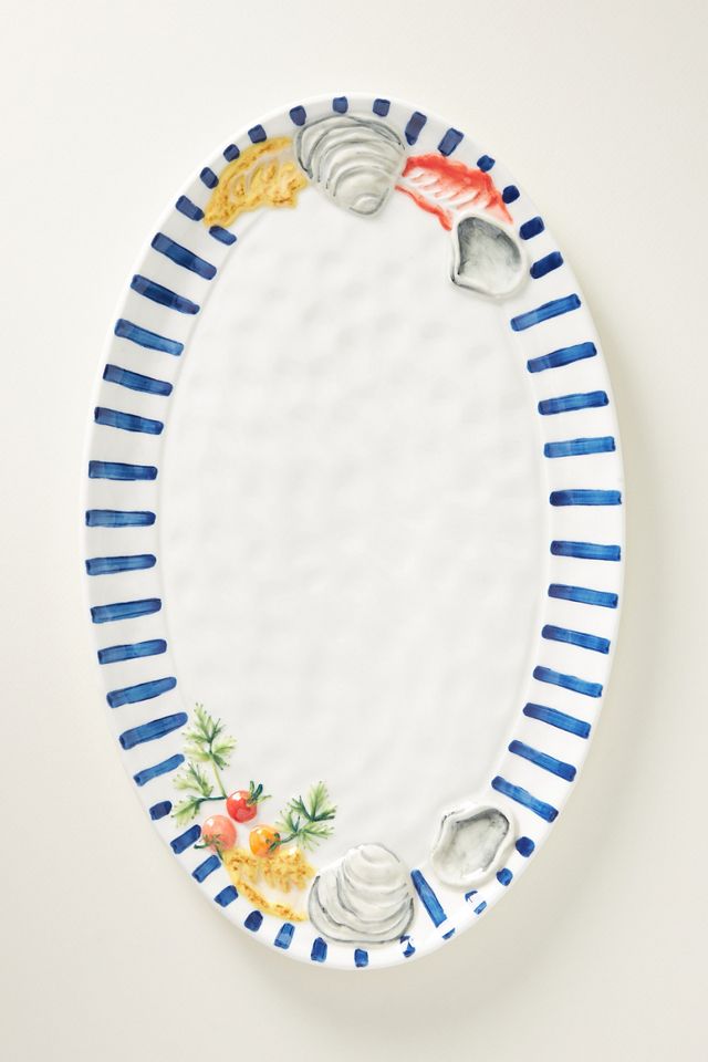 Micola Oval Stoneware Serving Platter #1