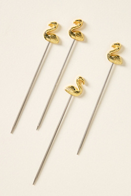 Here's How Lily Flamingo Cocktail Picks, Set of 4