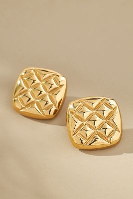 Cendré Olsen Square Earrings In Gold