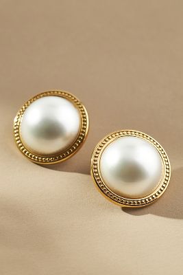 Cendré Rue Cler Pearl Earrings In Gold