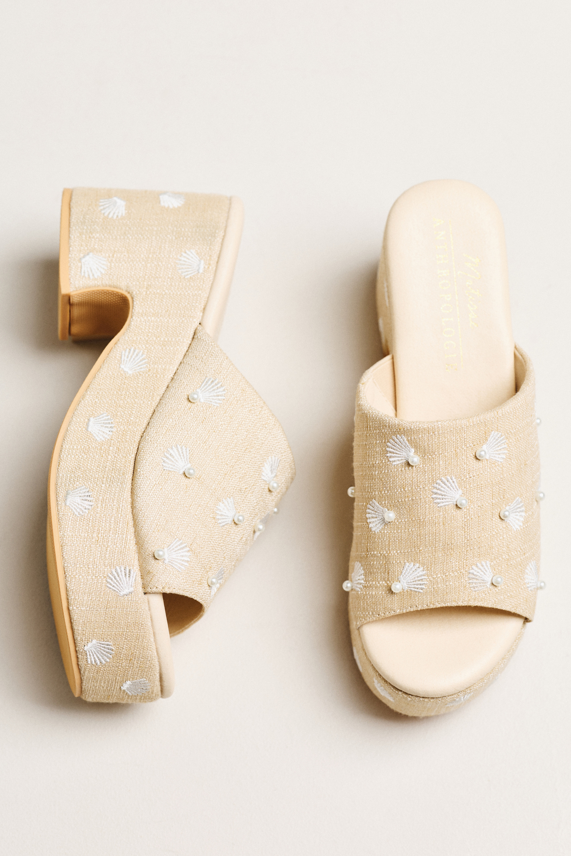 Exclusive Embroidered Platform Heeled Sandals - Image 1