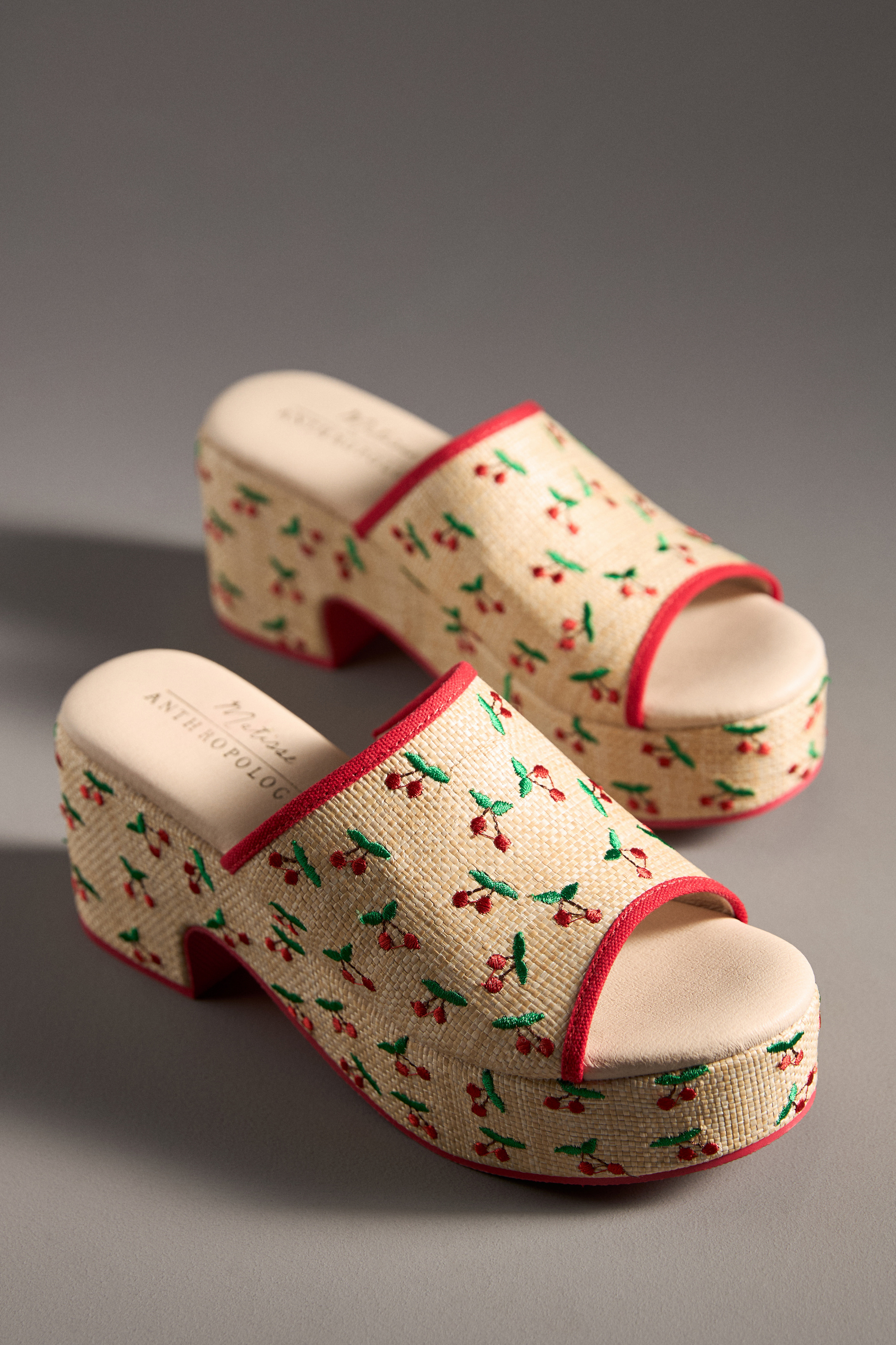 Exclusive Embroidered Platform Heeled Sandals — Image 6