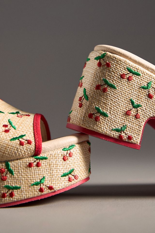 Matisse x Anthropologie Embroidered Fruits Platform Heels #3