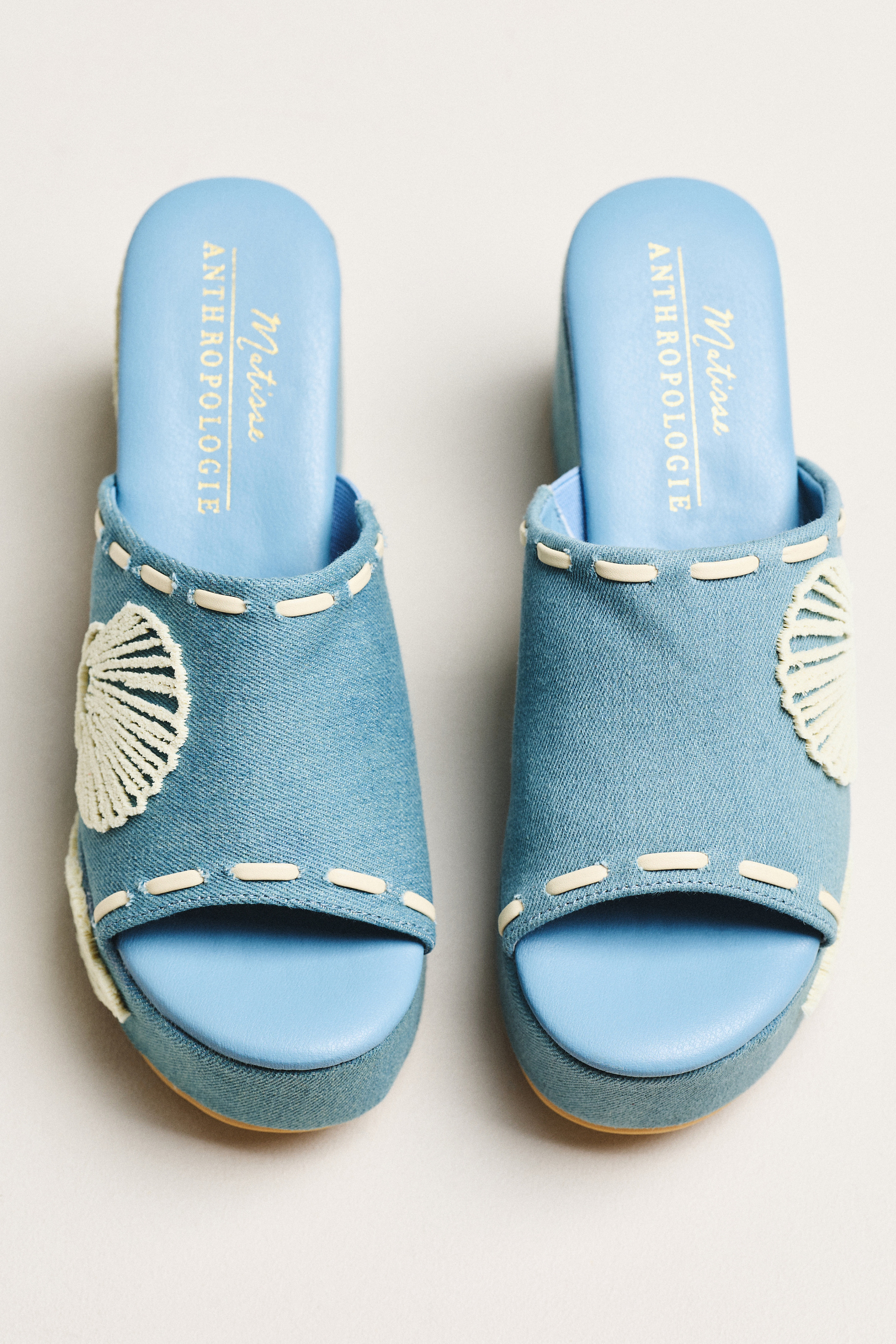 Exclusive Embroidered Platform Heeled Sandals — Image 8