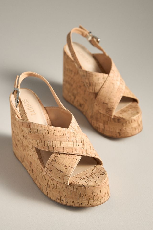 Schutz Jennifer Cork Platform Wedge Sandals #2