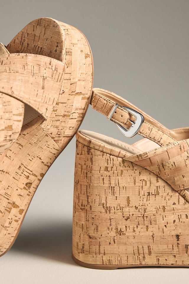 Schutz Jennifer Cork Platform Wedge Sandals #3
