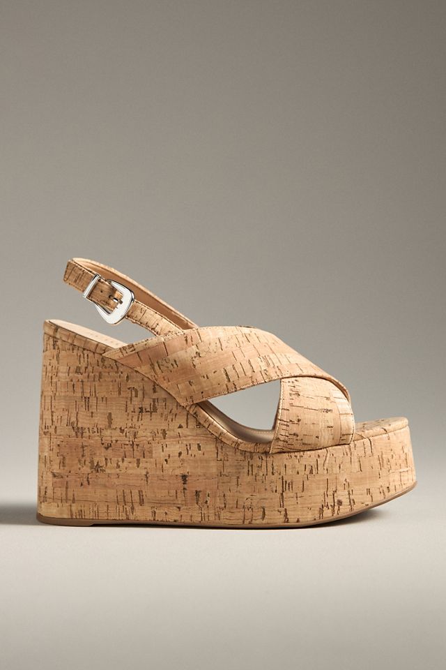Schutz Jennifer Cork Platform Wedge Sandals #1