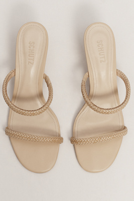 SCHUTZ TALIA WOVEN KITTEN HEELS 