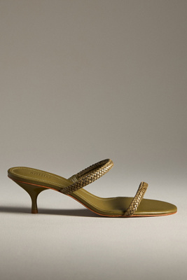 SCHUTZ TALIA WOVEN KITTEN HEELS 