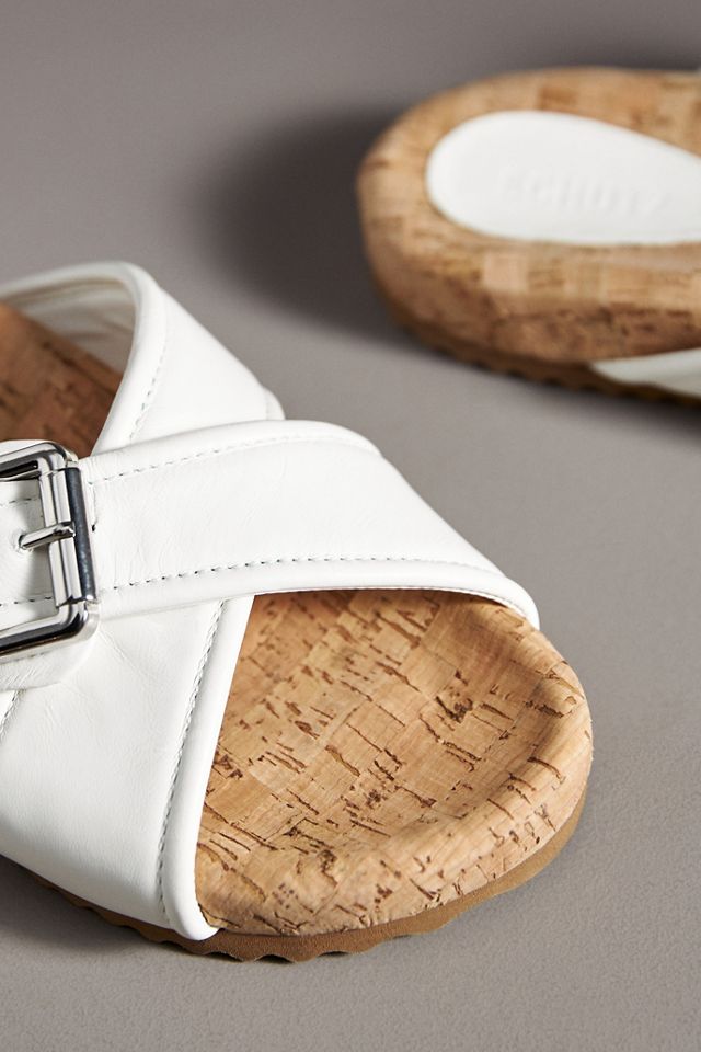 Schutz Nairobi Sporty Leather Slide Sandals | Anthropologie