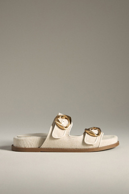 Shop Schutz Olga Sporty Buckle Slide Sandals In White