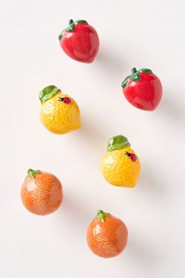 Mercada Stoneware Fruit Knobs, Set of 2