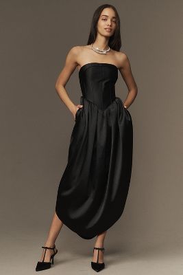 Mare Mare Luna Strapless Tulip Midi Dress