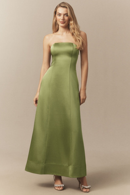 Mare Mare Piper Strapless Fit & Flare Maxi Dress In Green