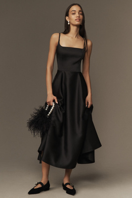 Rosalie Sleeveless Square-Neck Midi Dress