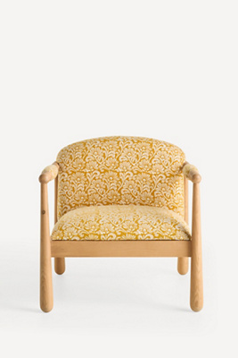 Anthropologie Pippa Kari Block-print Accent Chair
