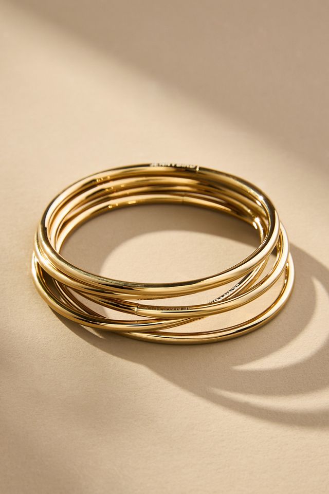 Jenny Bird Dane Bangle Set 2pk Stainless Steel Hinge Bangles main image 1