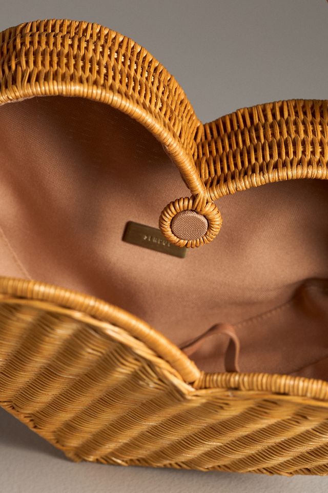 Serpui Pulsating Heart Wicker Shoulder Bag #2