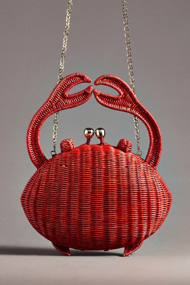 Serpui Philip Wicker Crab Clutch Bag #2