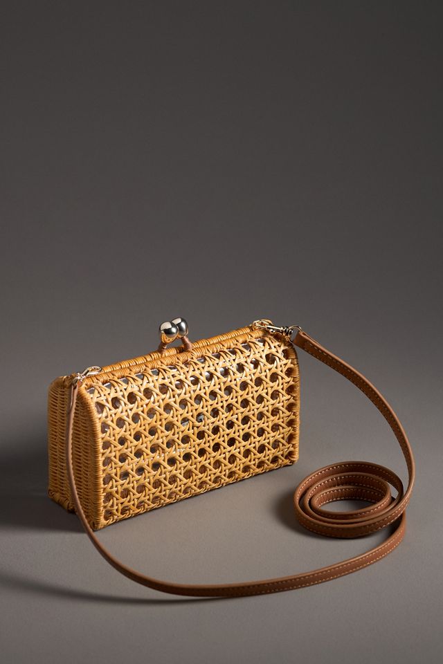 Serpui Lilith Wicker Clutch Shoulder Bag #1