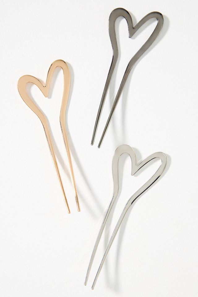 Heart Metal Hair Pin #1