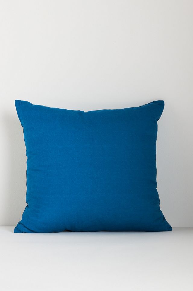 Freya Linen Embroidered Geometric Pillow #1