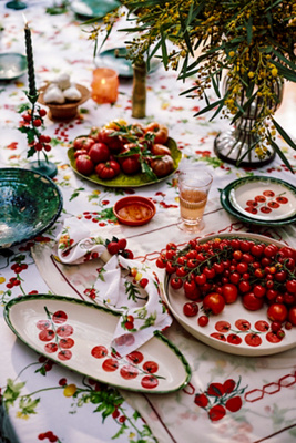 Garden Tomato Stoneware Serving Dish