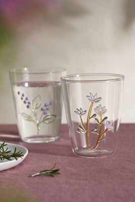 Painted Floral Tumbler