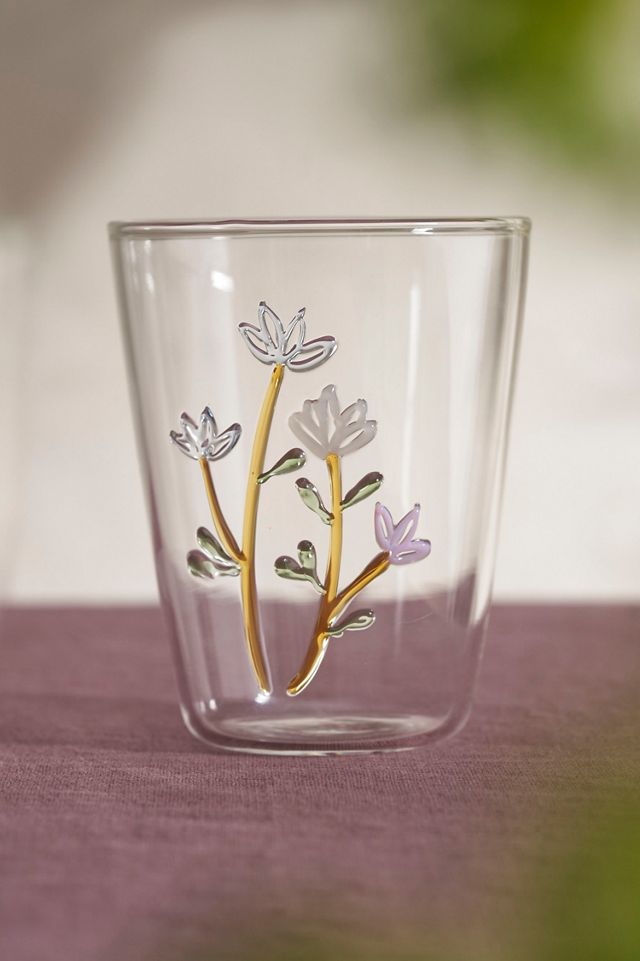 Painted Floral Tumbler #1
