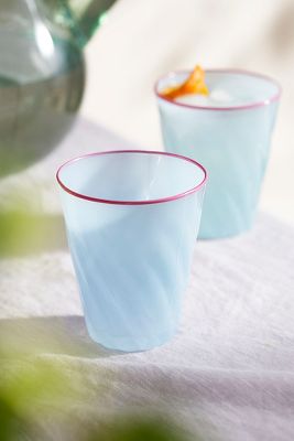 Terrain Colorful Swirl Glasses, Set Of 2