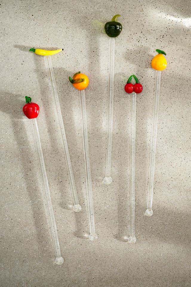 Fruit Cocktail Stirrers, Set of 6 #1