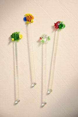 Fish Cocktail Stirrers, Set of 4