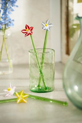 Flower Cocktail Stirrers, Set of 4