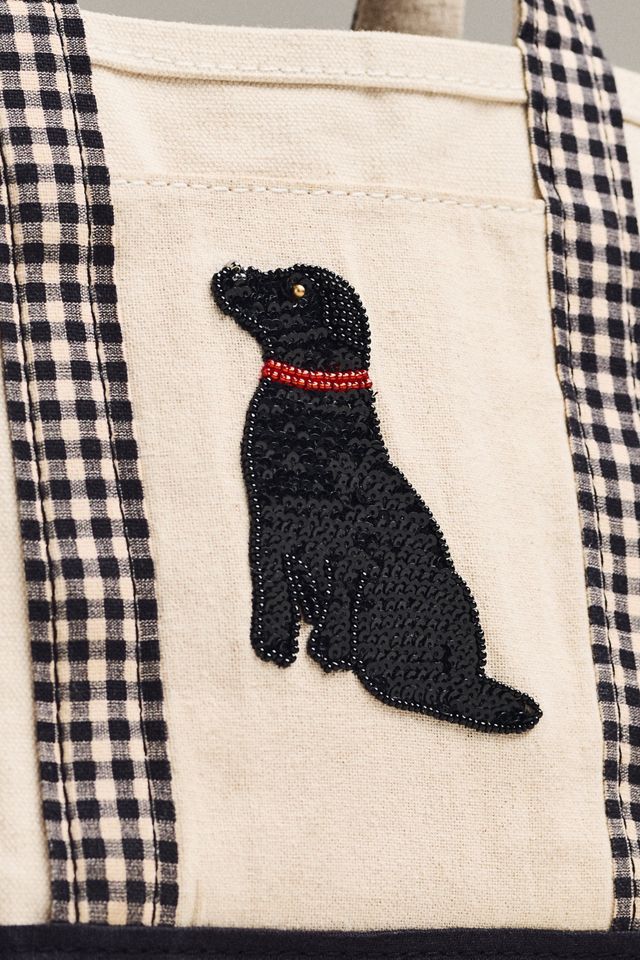 Beaded Canvas Tote