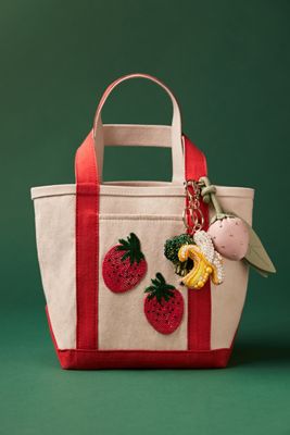 Graphic Beaded Canvas Tote Bag | Anthropologie