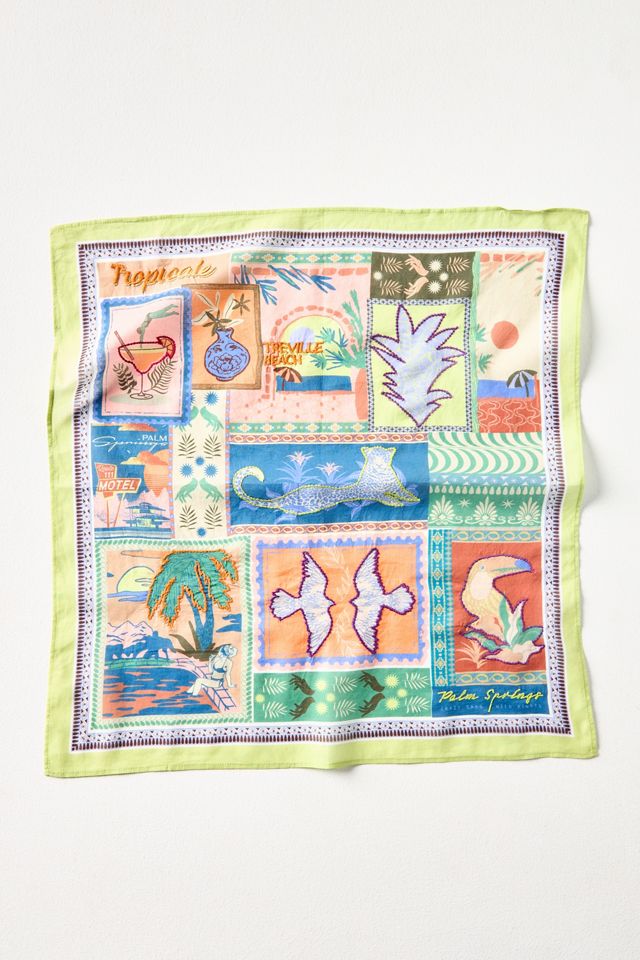 Vismaya Palm Springs Stamp Icon Scarf #1