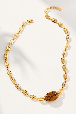Sandralexandra Mariner Link Necklace In Brown