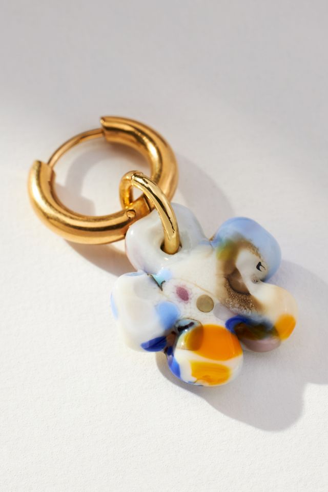 sandralexandra Clover Glass Huggie Earrings #1