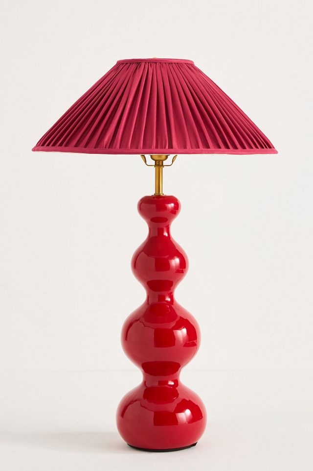 Pooky The Wobster Ceramic Ruched Shade Table Lamp #2