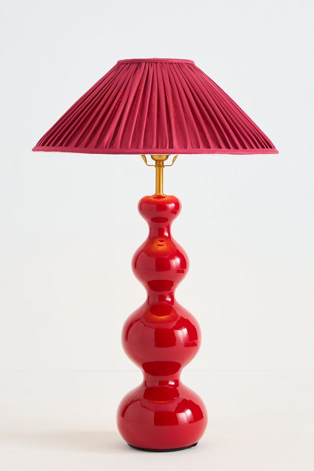 Pooky The Wobster Ceramic Ruched Shade Table Lamp #3