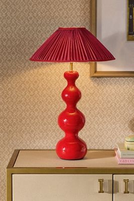Pooky The Wobster Ceramic Ruched Shade Table Lamp