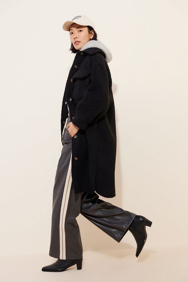 If By Sea Sherpa Oversized Shirt Jacket | Anthropologie