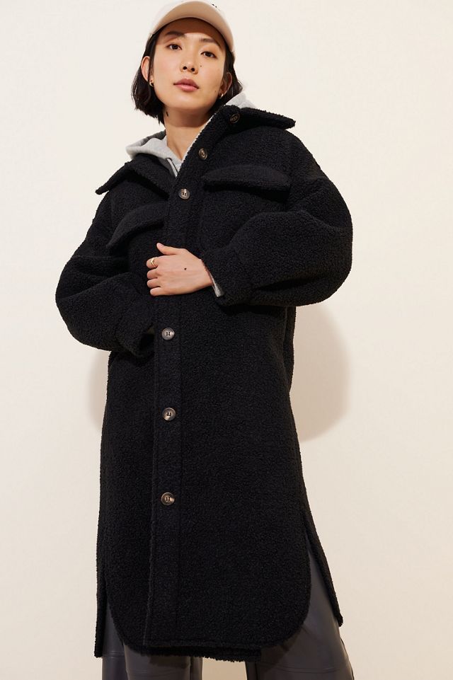 If By Sea Sherpa Oversized Shirt Jacket | Anthropologie