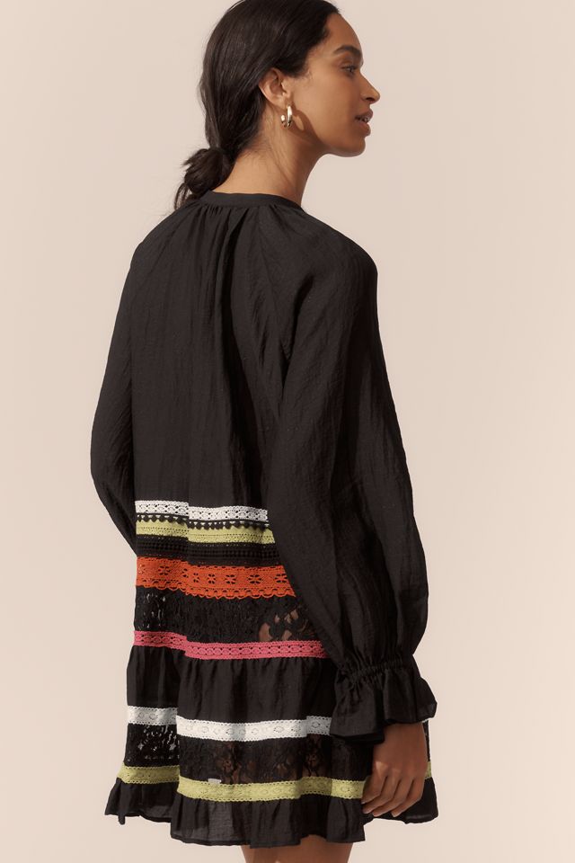 &.Layered Mixed Lace Tunic #1