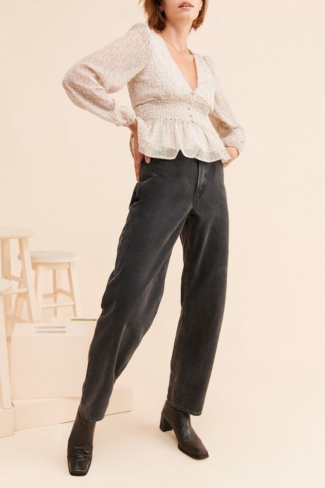 BTFL-Life Geometric Peplum Blouse #3