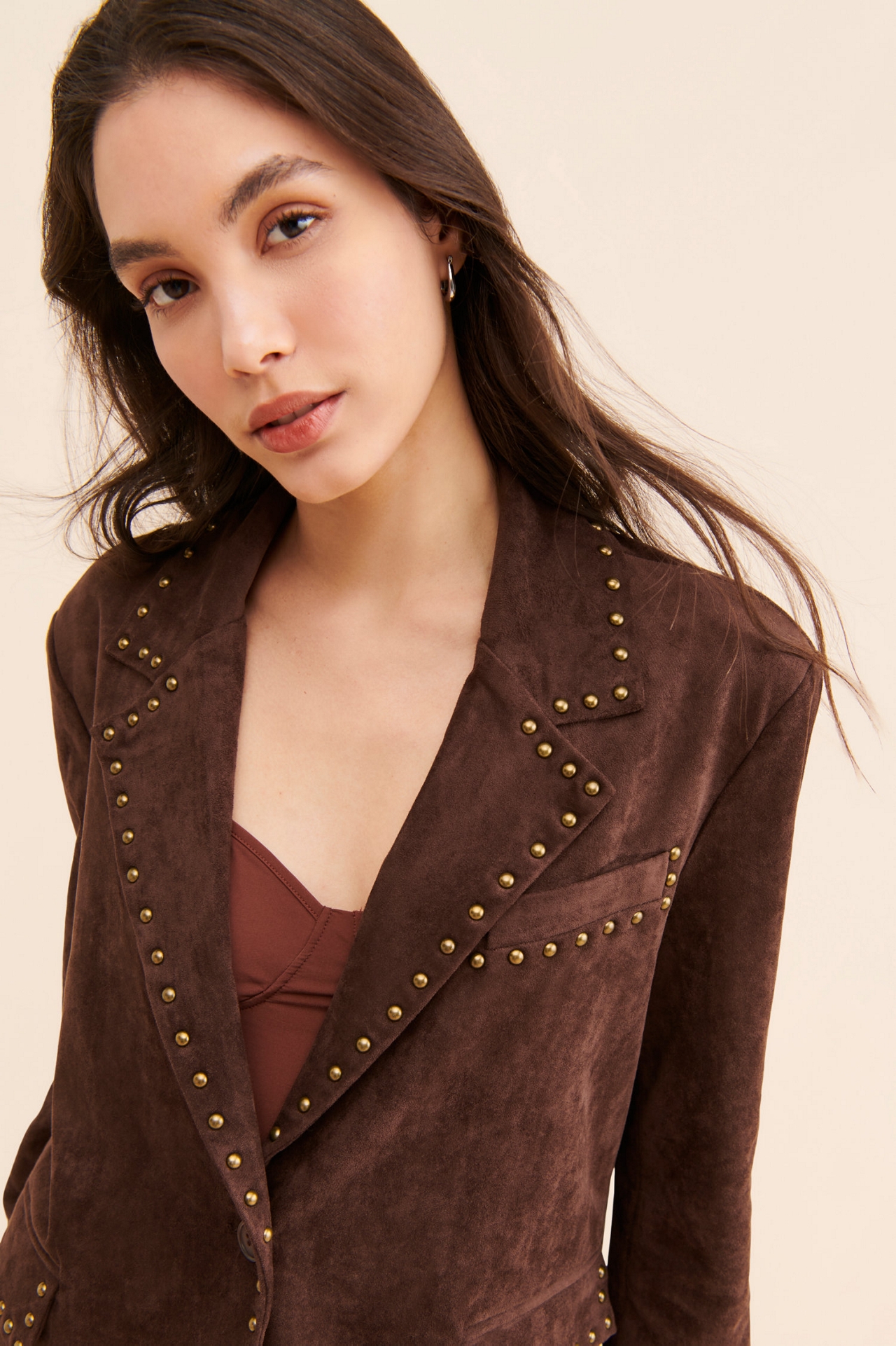 Nuuly x [BLANKNYC] Studded Vegan Suede Blazer